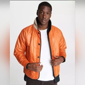 Rag & Bone Men's Midnight Blue/Black and Orange Jacket (L)